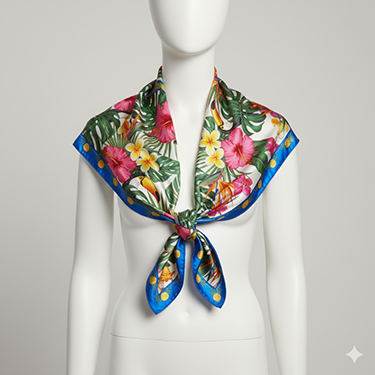 %100 Saf İpek Saten Eşarp